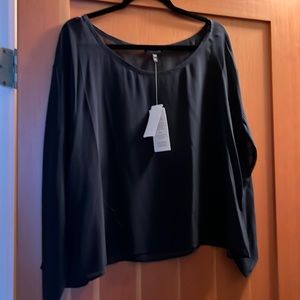 New with tags Eileen Fisher sheer wide neck box top